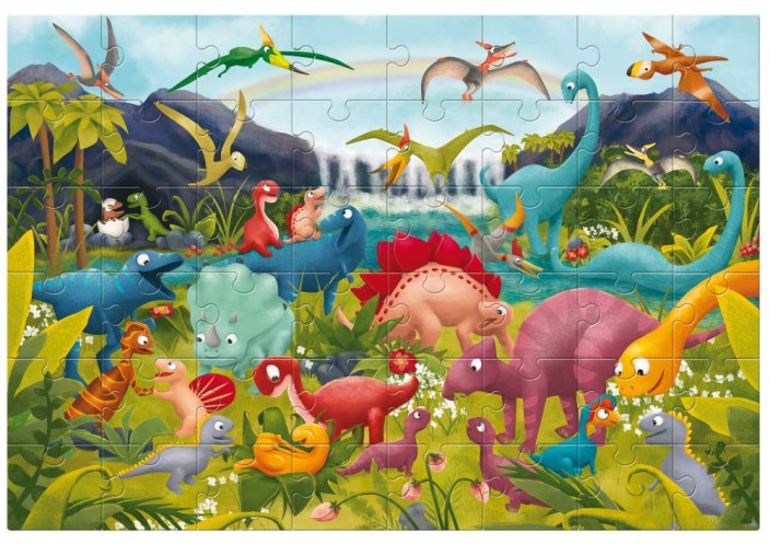 Ludattica - Obří podlahové puzzle Dinosauři - Giant Puzzle