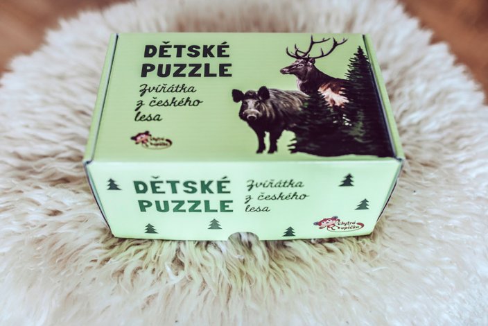 Dětské puzzle - Chytrá opička - Zvířátka z českého lesa