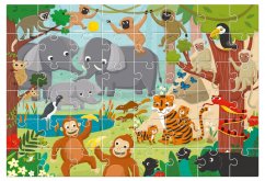 Ludattica  - Obří podlahové puzzle Veselá džungle - Giant Puzzle