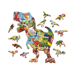 Ludattica - Dřevěné puzzle Dinosaurus - Woody