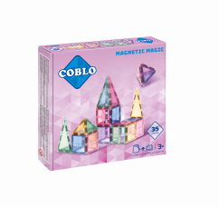 COBLO - Magnetická stavebnice 35 dílů - Pastel