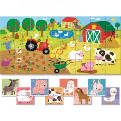 Ludattica - Oboustranné puzzle pro nejmenší Farma - baby puzzle