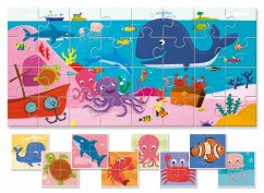 Ludattica - Oboustranné puzzle pro nejmenší Mořský svět- baby puzzle